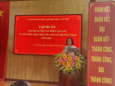 Cán bộ Mặt trận Vân Đồn làm chủ AI trong thời đại chuyển đổi số