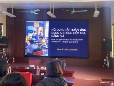 Giáo viên Khoa học Tự nhiên Trường THPT Uông Bí tiếp cận AI trong giảng dạy