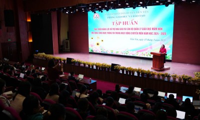 Tiên Yên tập huấn ứng dụng công nghệ thông tin cho cán bộ quản lý, giáo viên mầm non